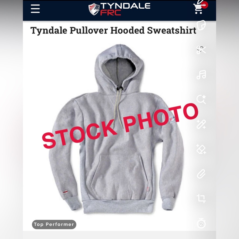 Tyndale Pullover Hooded Sweatshirt - FR Fire Resistant Small